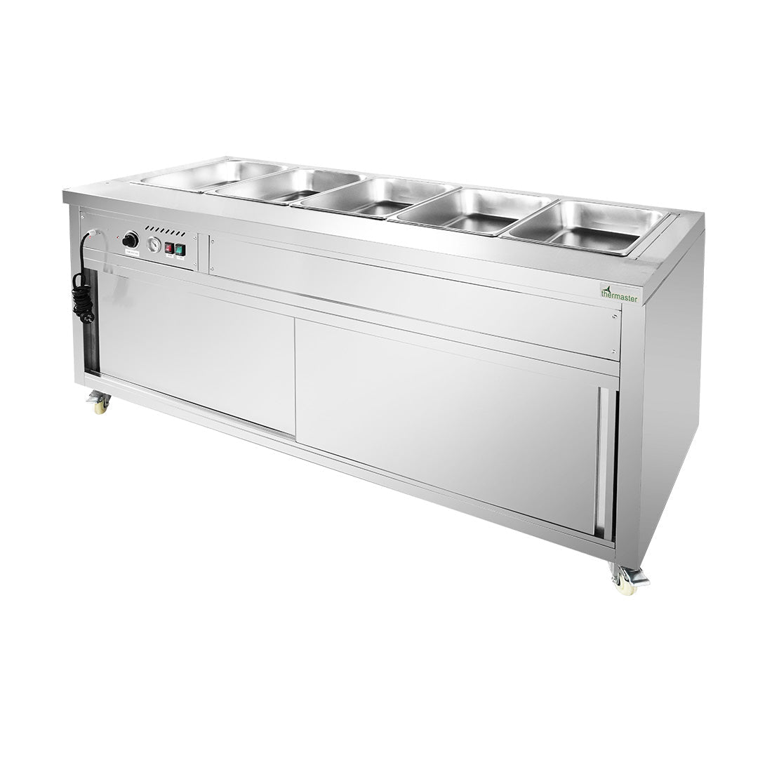 Heated Food Display without Glass Top Hold 5x1/1 GN Pans 1800x790x845mm - Commercial Kitchen Appliances