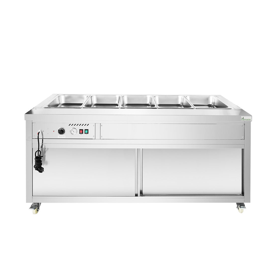 Heated Food Display without Glass Top Hold 5x1/1 GN Pans 1800x790x845mm - Commercial Kitchen Appliances