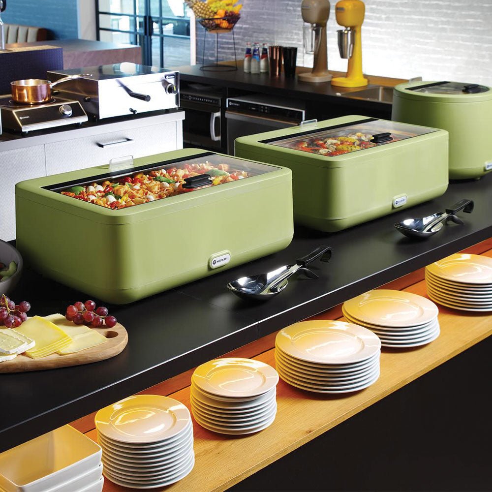 Hendi CDU0003 UNIQ Electric Chafing Dish GN 1/1 Green - Commercial Kitchen Appliances