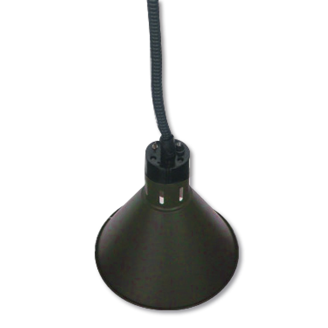 Pull down heat lamp black 270mm Round HYWBL08 - Commercial Kitchen Appliances