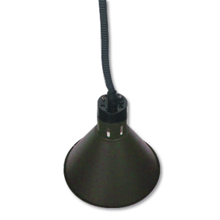 Pull down heat lamp black 270mm Round HYWBL08 - Commercial Kitchen Appliances