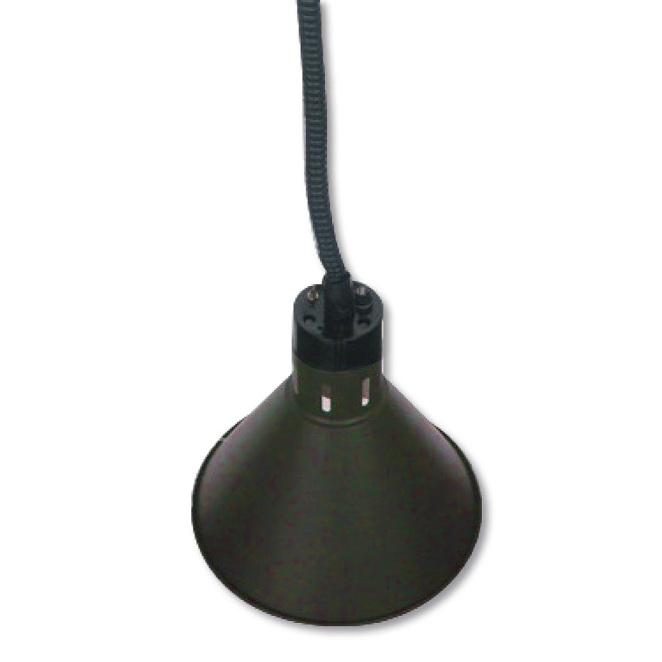 Pull down heat lamp black 270mm Round HYWBL08 - Commercial Kitchen Appliances