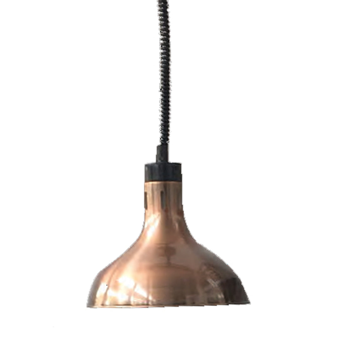 Pull down heat lamp antique copper 290mm Round HYWCL12 - Commercial Kitchen Appliances