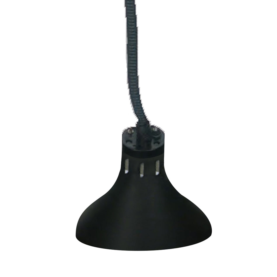 Pull down heat lamp black 290mm Round HYWCL14 - Commercial Kitchen Appliances