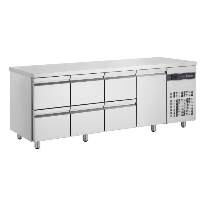 Inomak UBD6000 Under Bar Drawer Fridge 571L 2240mm - Commercial Kitchen Appliances