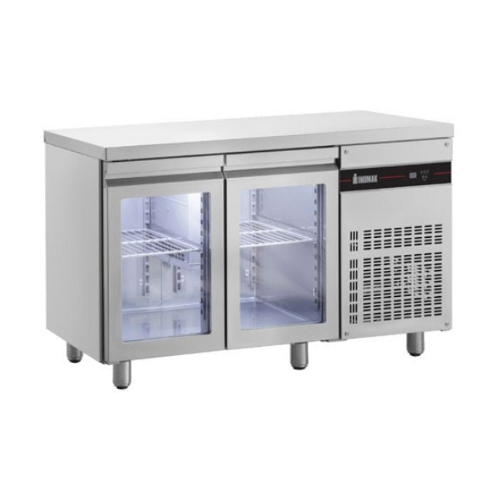 Inomak UBI7134G Glass Door Underbench Fridge 270L 1345mm - Commercial Kitchen Appliances