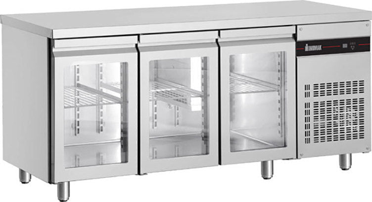 Inomak UBI7179G Glass Door Underbench Fridge 1790mm - Commercial Kitchen Appliances