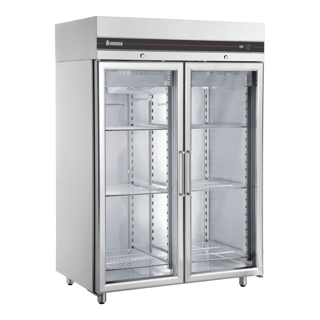 Inomak UFI2140G Double Door Upright Glass Freezer 1432L - Commercial Kitchen Appliances