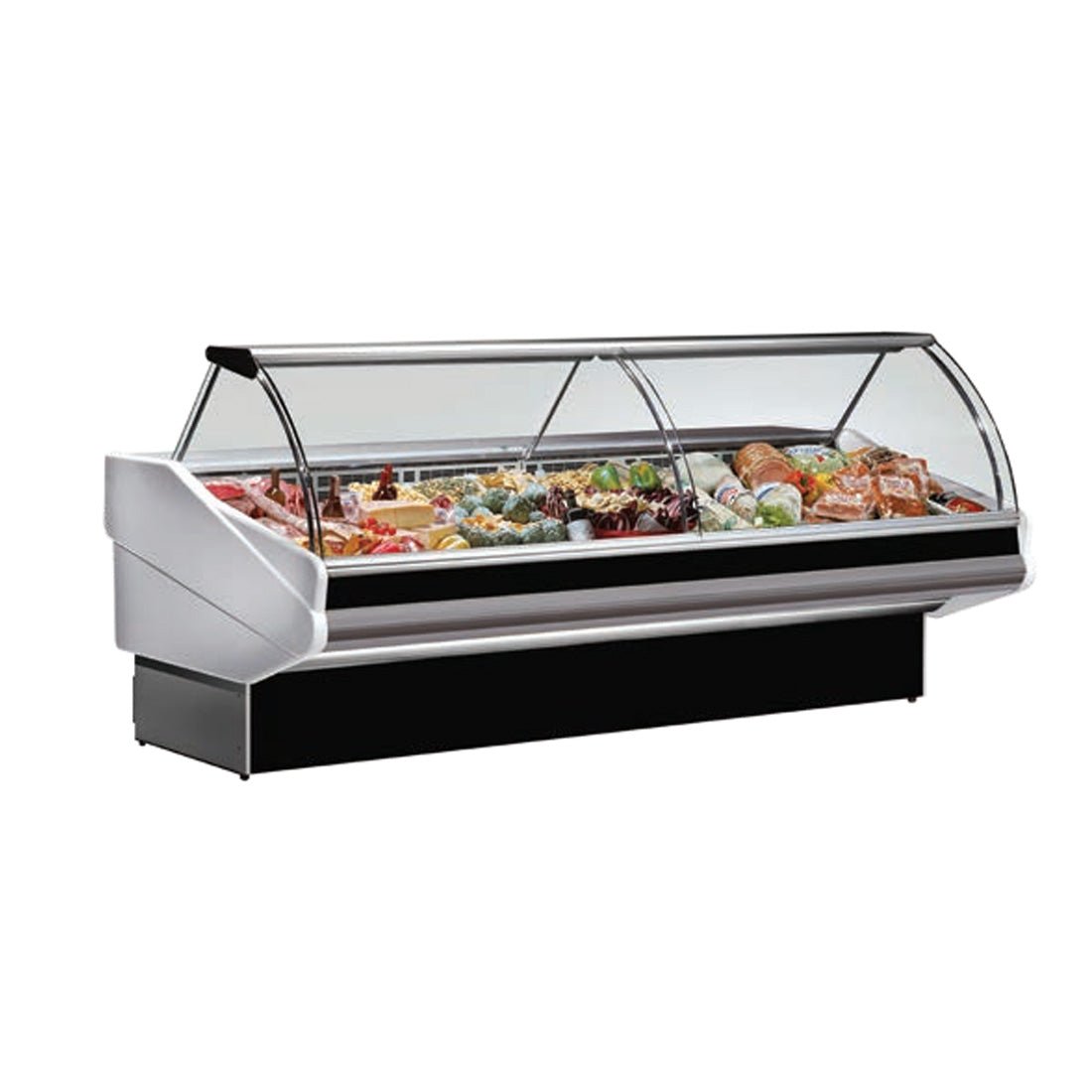 ItaliaCool Curved Front Glass Deli Display PAN2000 - Commercial Kitchen Appliances