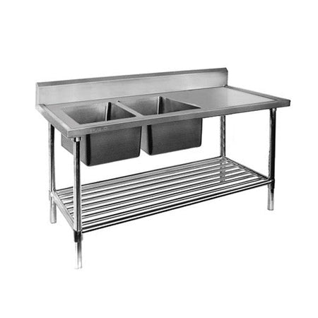 Modular Systems 304 Garde Stainless Steel Double Left Sink Benches - Left Sinks - DSB6-1500L/A