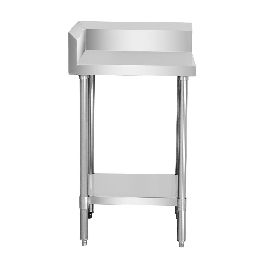Modular Systems 304 Grade Corner Workbenches with 150mm Splashback & Undershelf - Commercial Kitchen Appliances