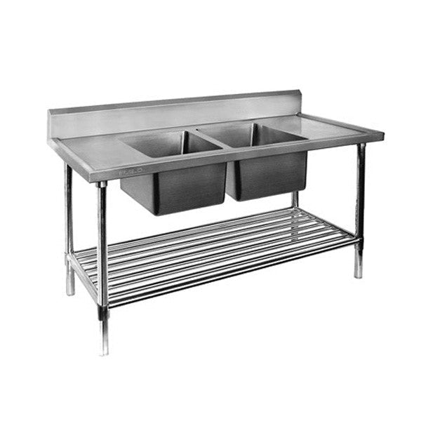 Modular Systems 304 Grade Stainless Steel Double Centre Sink Bench - Centre Sinks - DSB6-1200C/A