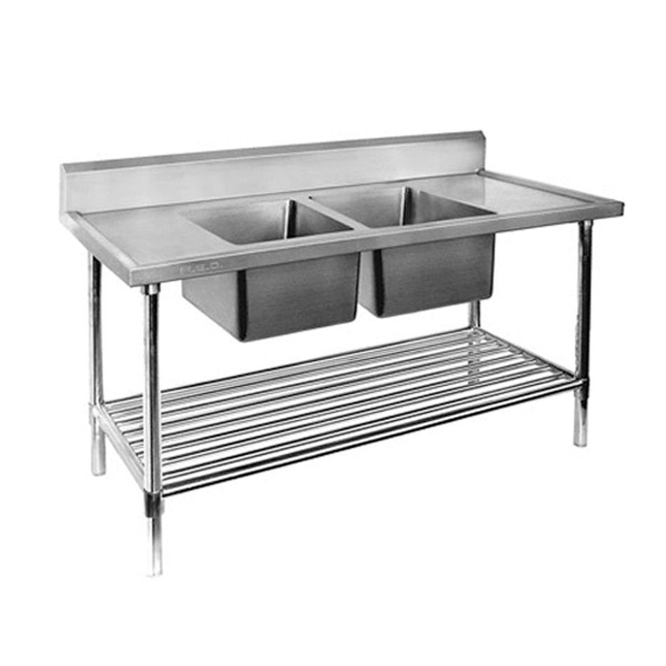 Modular Systems 304 Grade Stainless Steel Double Centre Sink Bench - Centre Sinks - Commercial Kitchen Appliances