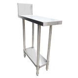 Modular Systems 304 Grade Stainless Steel Kitchen Infill Bench With Splashback 824mm Depth - WBB-0300R