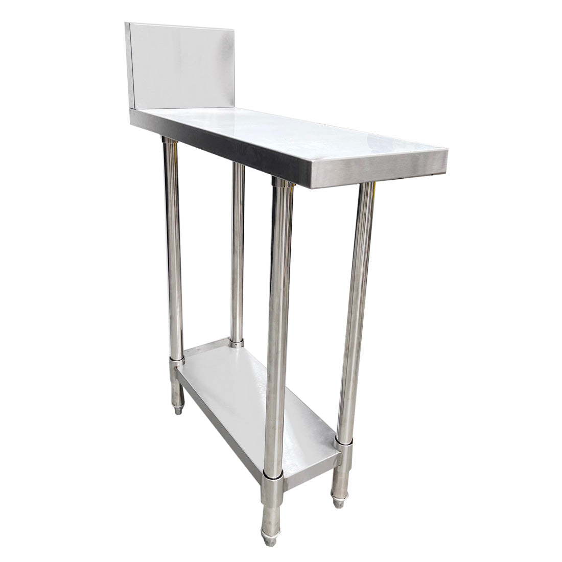 Modular Systems 304 Grade Stainless Steel Kitchen Infill Bench With Splashback 824mm Depth - WBB-0300R