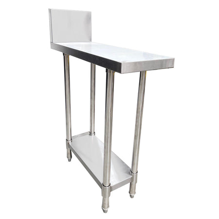 Modular Systems 304 Grade Stainless Steel Kitchen Infill Bench With Splashback 824mm Depth - WBB-0300R