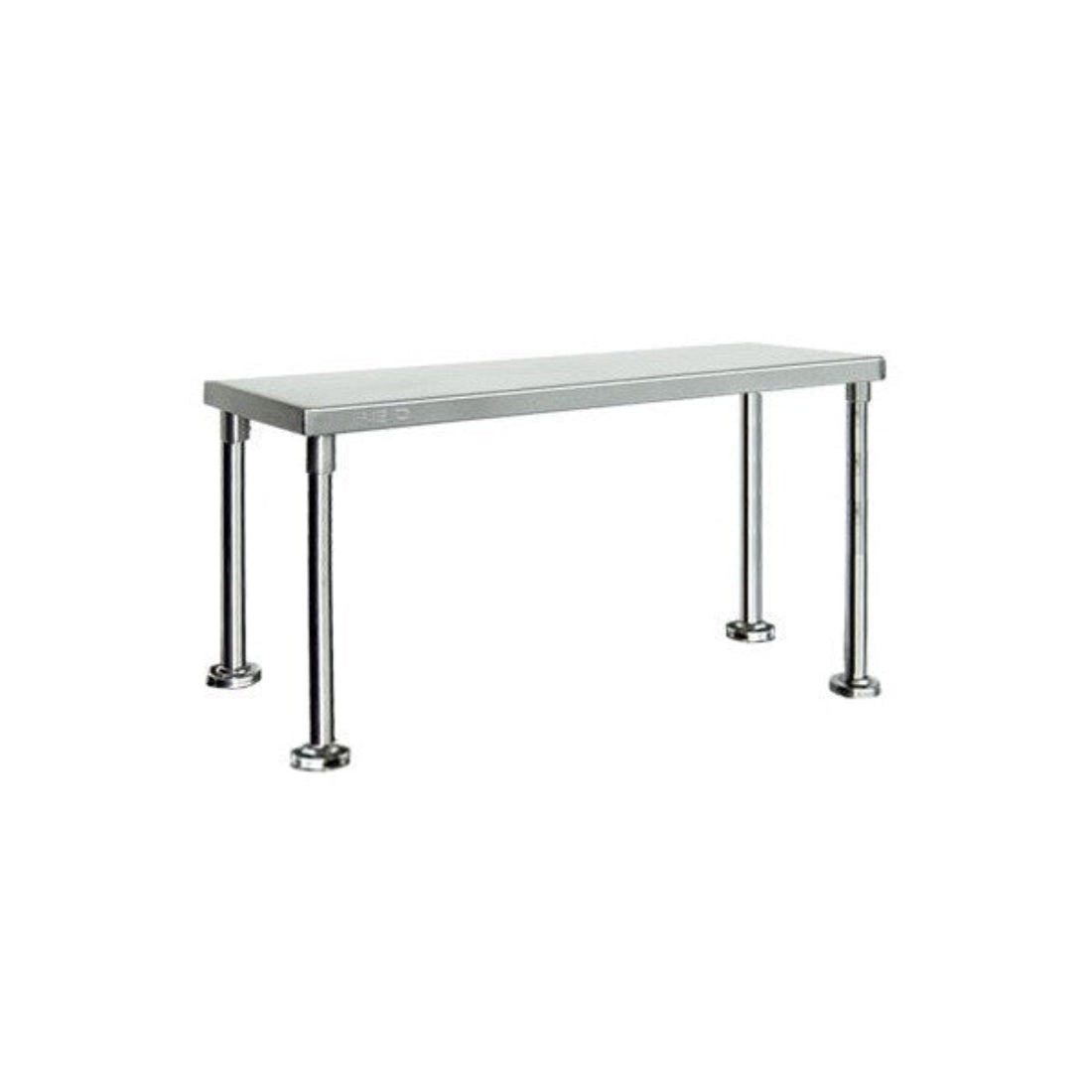 Modular Systems 304 Grade Stainless Steel Single Tier Workbench Flat Feet Overshelf - 300mm Depth - WBO1-1200