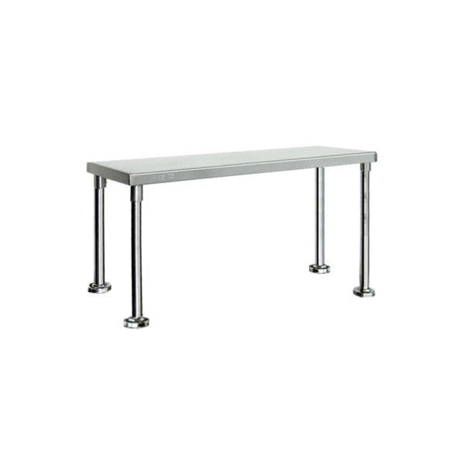 Modular Systems 304 Grade Stainless Steel Single Tier Workbench Flat Feet Overshelf - 300mm Depth - WBO1-1200 - Image 2