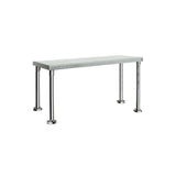 Modular Systems 304 Grade Stainless Steel Single Tier Workbench Flat Feet Overshelf - 300mm Depth - WBO1-1200 - Image 3