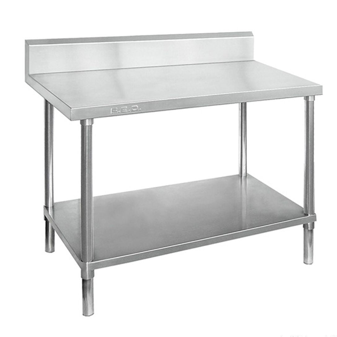 Modular Systems 304 Grade Workbench With Splashback WBB7 - 1000/A - Commercial Kitchen Appliances