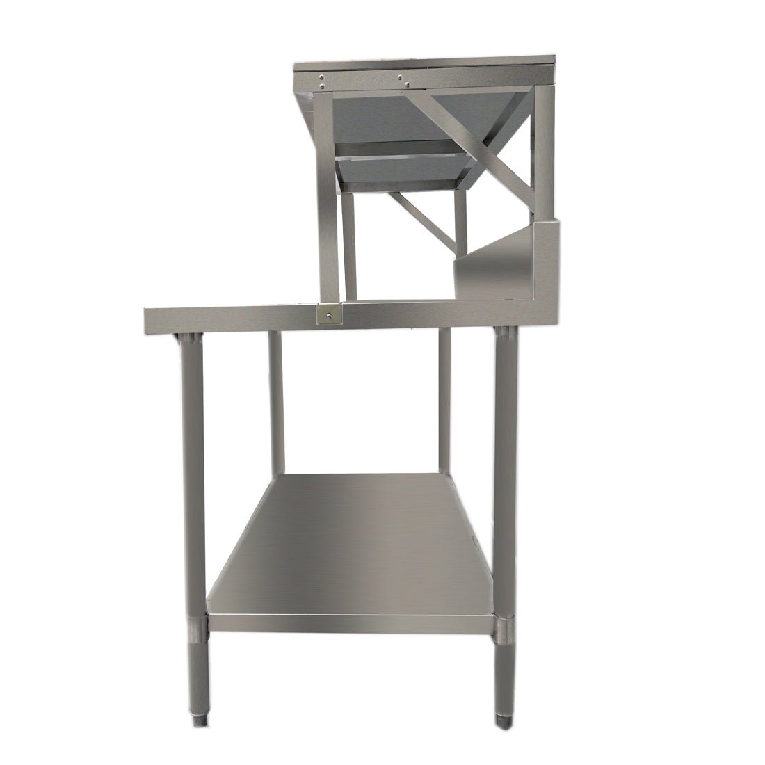 Modular Systems 340 Grade Modular Heavy Duty Salamander Bench With Shelf Braces SMB - 8 - 1200 - Commercial Kitchen Appliances
