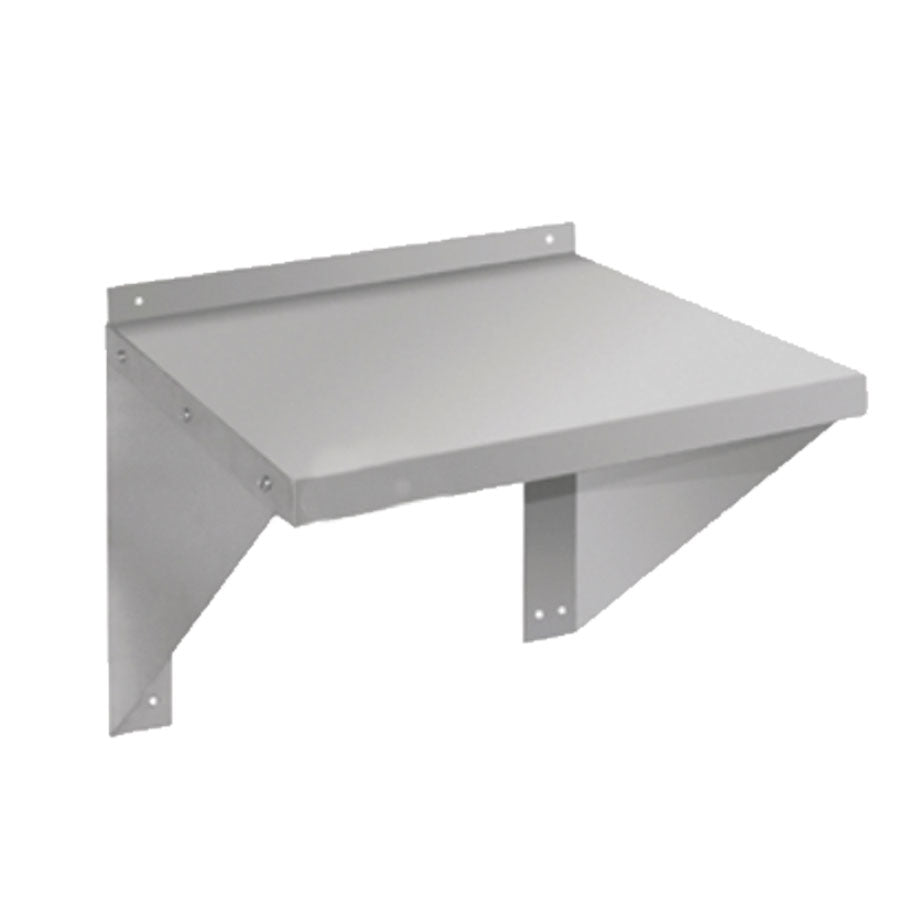 Modular Systems WS-530 stainless microwave wall shelf — assembled view