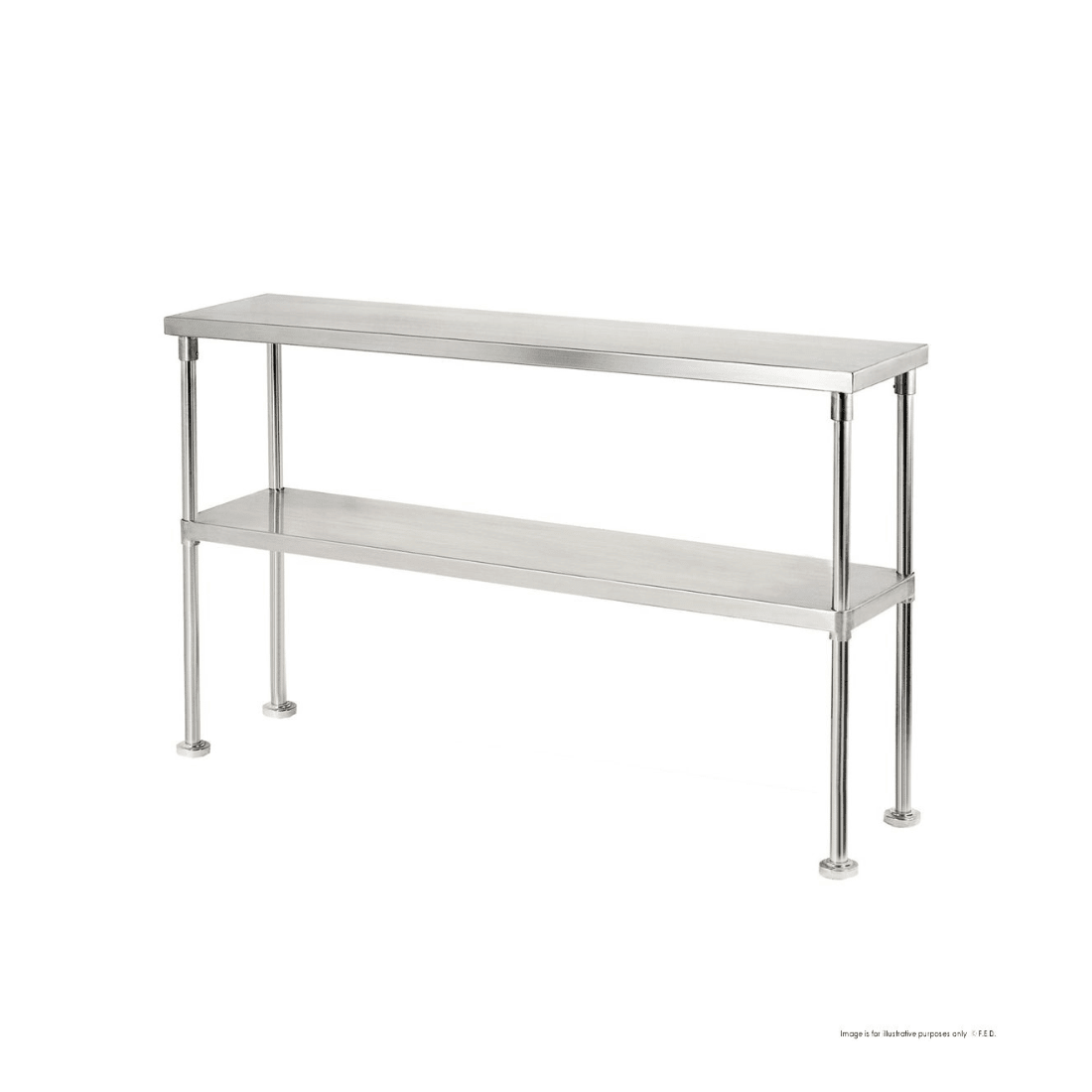Modular Systems Double Tier 400mm Deep Workbench Overshelf 750mm High WBO2 - 1200 - 400 - Commercial Kitchen Appliances