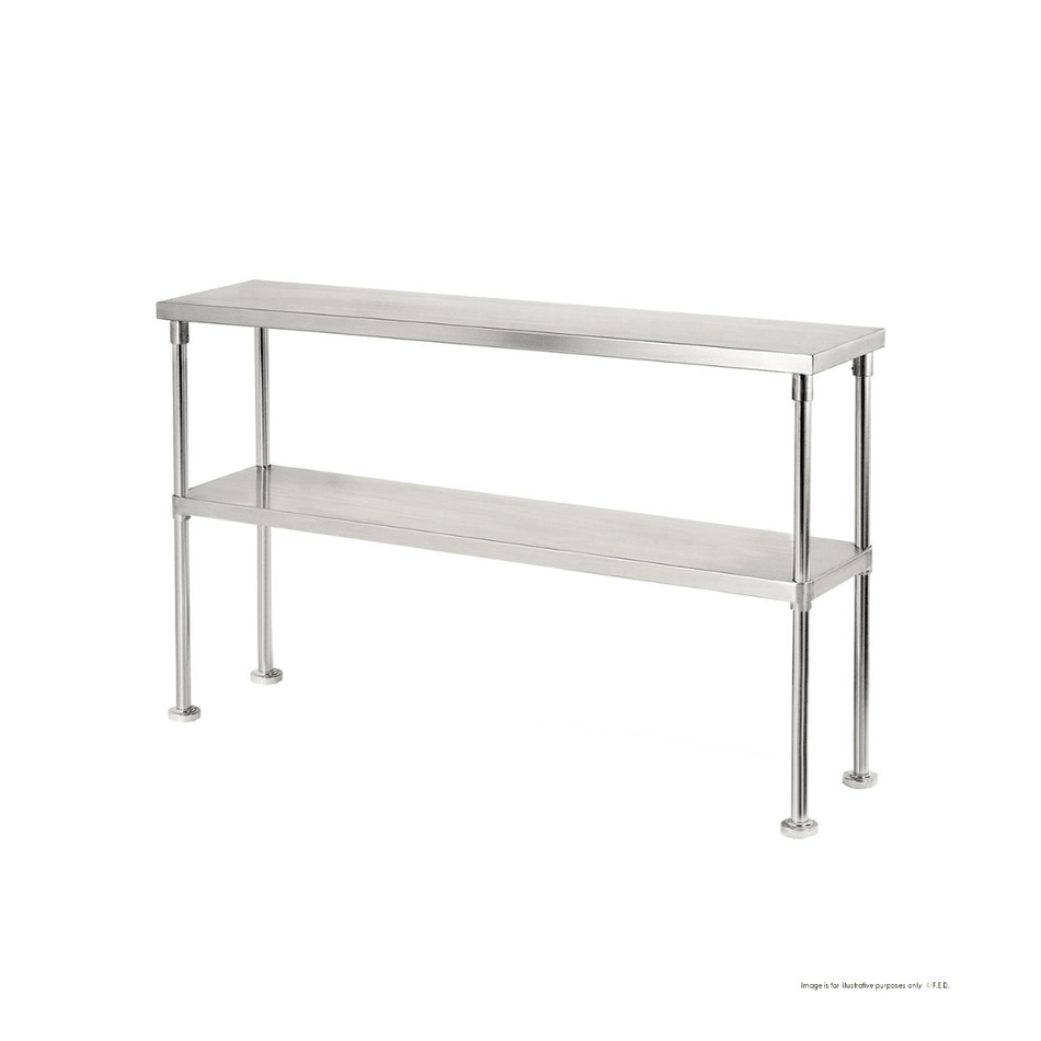 Modular Systems Double Tier 400mm Deep Workbench Overshelf 750mm High WBO2 - 1200 - 400 - Commercial Kitchen Appliances