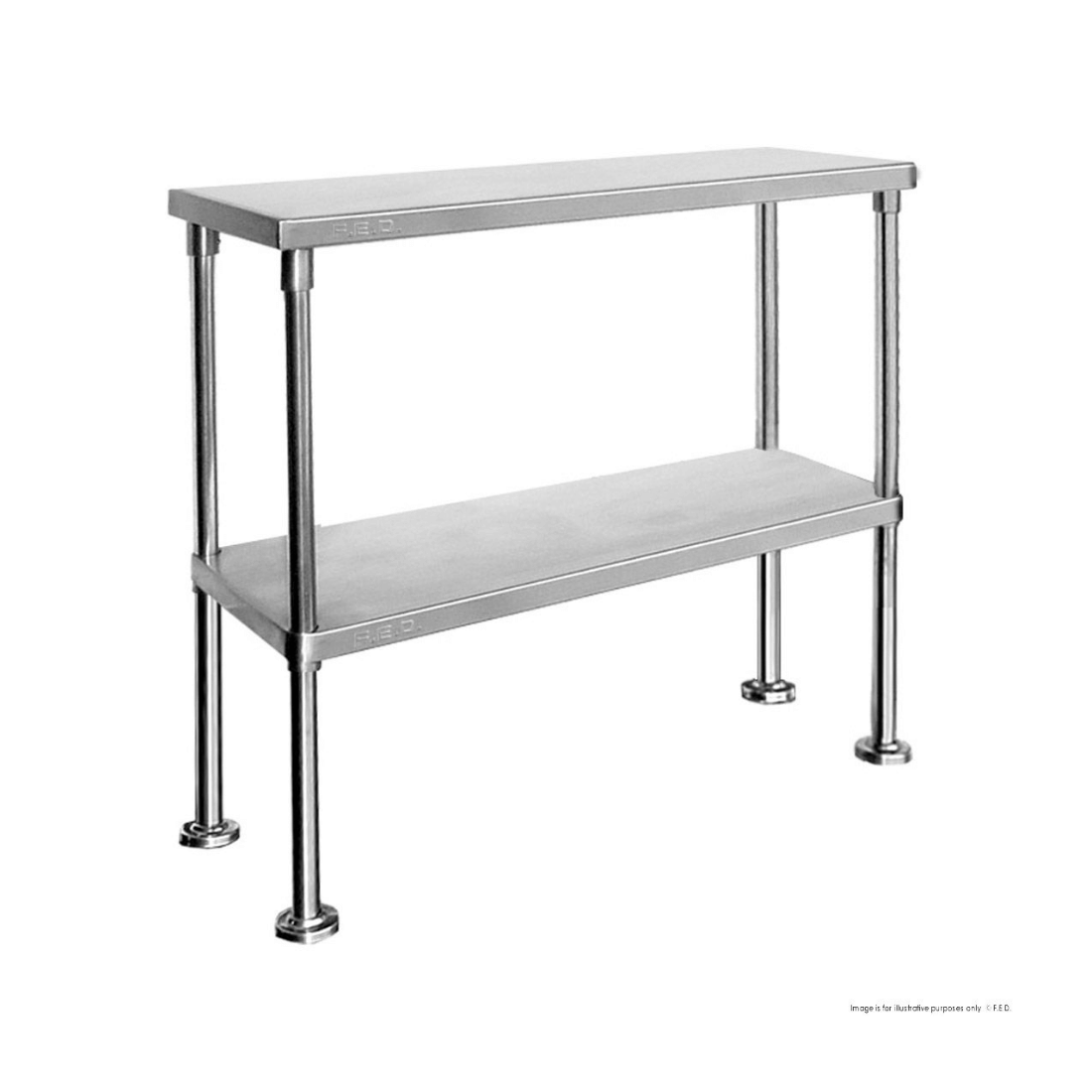 Modular Systems Double Tier 400mm Deep Workbench Overshelf 750mm High WBO2 - 1200 - 400 - Commercial Kitchen Appliances