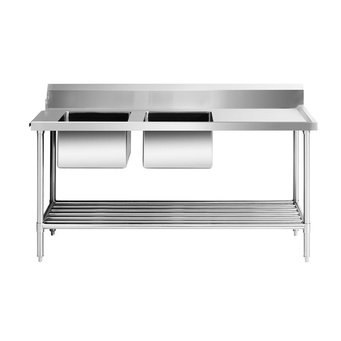 Modular Systems Left Inlet Double Sink Dishwasher Bench - Commercial Kitchen Appliances