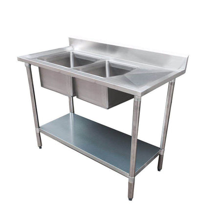 Modular Systems Modular System Double Sink Bench Left Handed 1800X600X900MM 1800 - 6 - DSBL - Commercial Kitchen Appliances