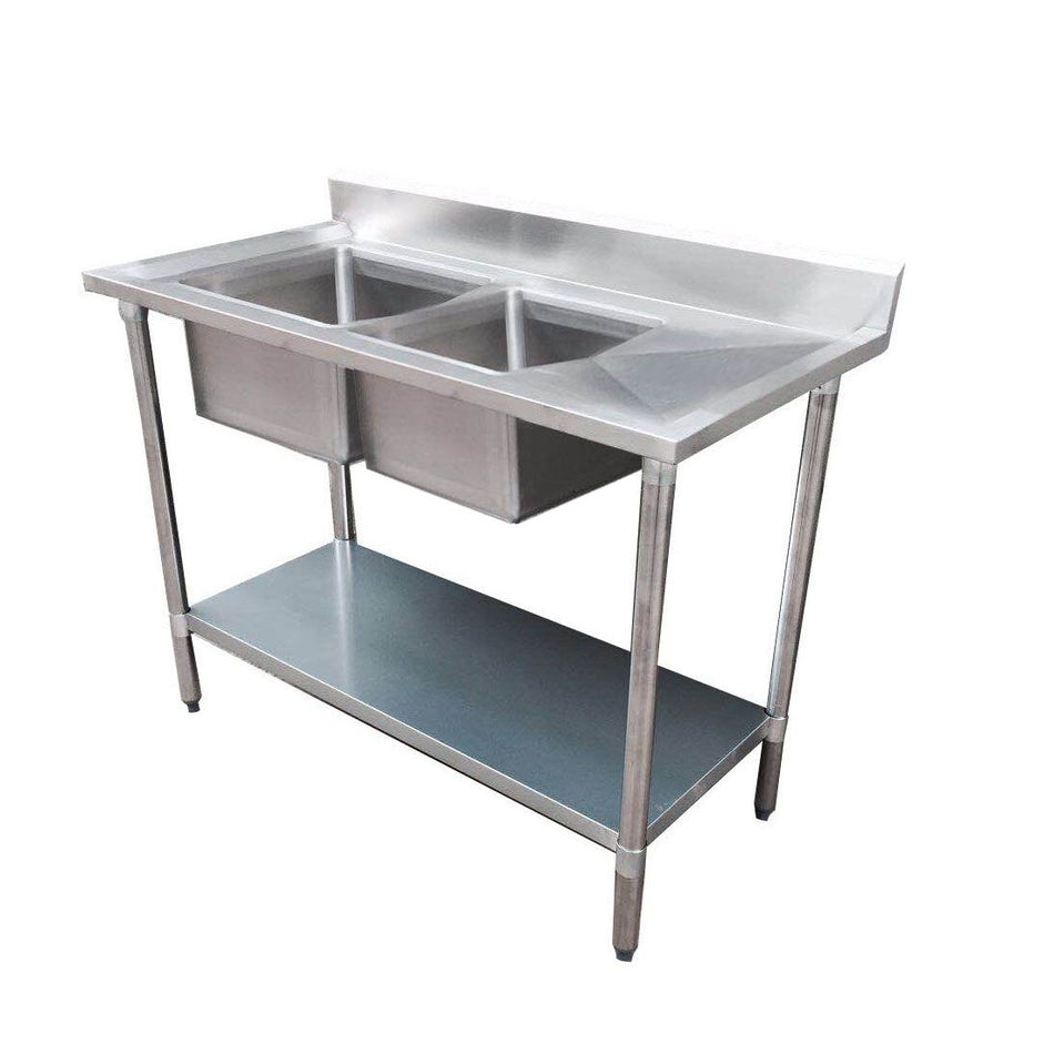 Modular Systems Modular System Double Sink Bench Left Handed 1800X600X900MM 1800 - 6 - DSBL - Commercial Kitchen Appliances