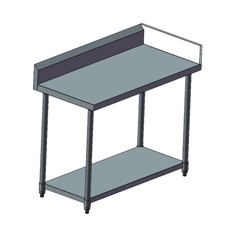 Modular Systems Modular System Splashback Extension For Premium 600 Series Bench WBB6 - SB - Commercial Kitchen Appliances