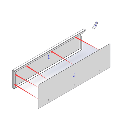 Modular Systems Modular System Splashback Extension For Premium 600 Series Bench WBB6 - SB - Commercial Kitchen Appliances