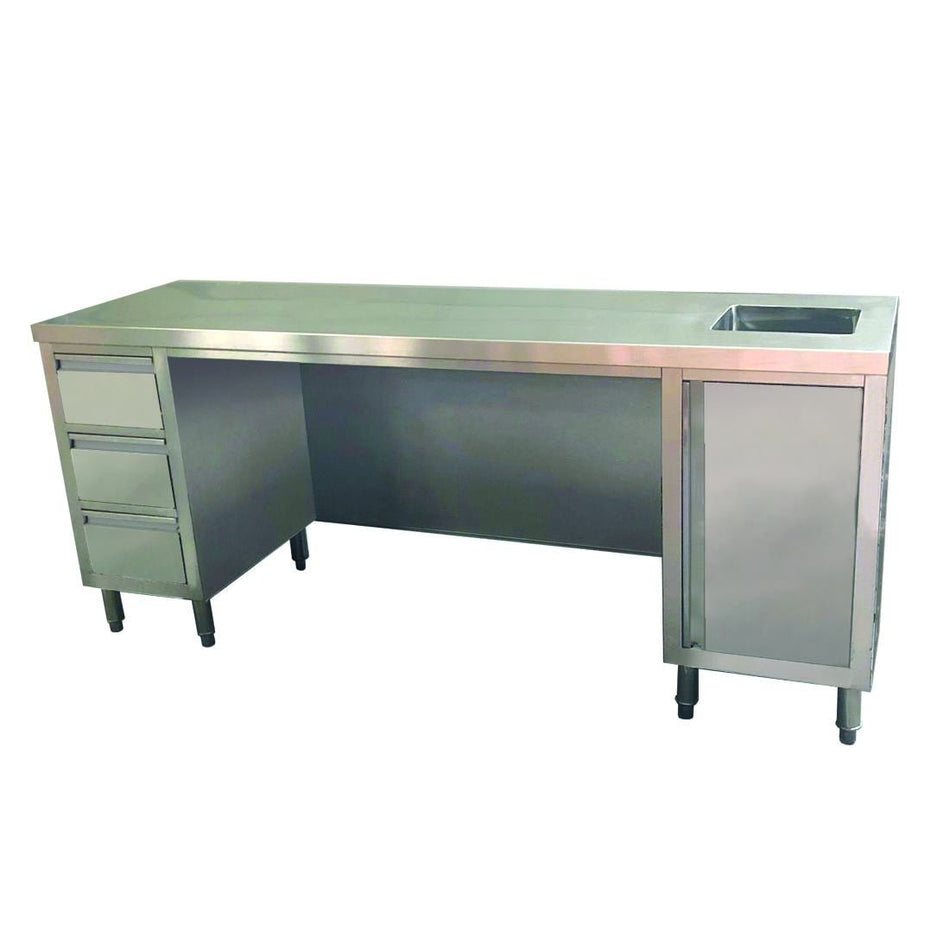 Modular Systems Multipurpose Utility Bench With Sink SS6 - 2100R - H - Commercial Kitchen Appliances