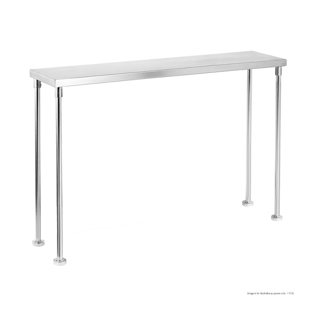 Modular Systems Single Tier 400mm Deep Workbench Overshelf 450mm High WBO1 - 1200 - 400 - Commercial Kitchen Appliances