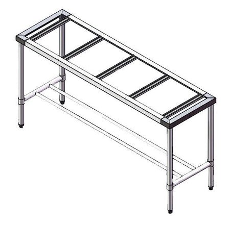 Modular Systems S/S Legs With Double Centre Brace 500Mm Deep 1500 - 5 - WB - S - Commercial Kitchen Appliances