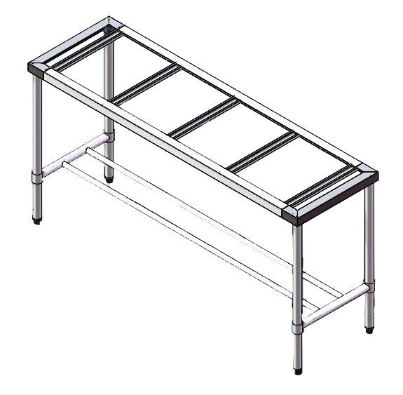 Modular Systems S/S Legs With Double Centre Brace 600Mm Deep 1500 - 6 - WB - S - Commercial Kitchen Appliances