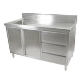 Modular Systems Stainless Steel Sink Cabinets - SC-6-1500L-H