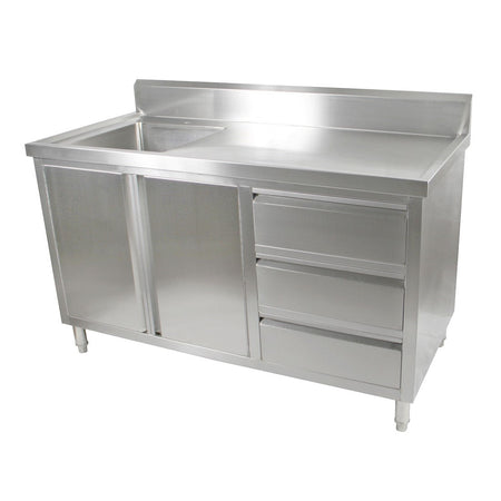 Modular Systems Stainless Steel Sink Cabinets - SC-6-1500L-H