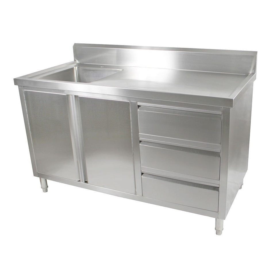 Modular Systems Stainless Steel Sink Cabinets - SC-6-1500L-H