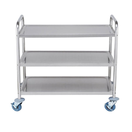 Modular Systems YC-103 stainless steel 3-shelf trolley — front view