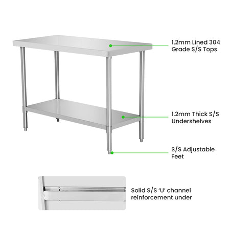 Modular Systems Stainless Steel Workbench WB7 - 1000/A - Commercial Kitchen Appliances