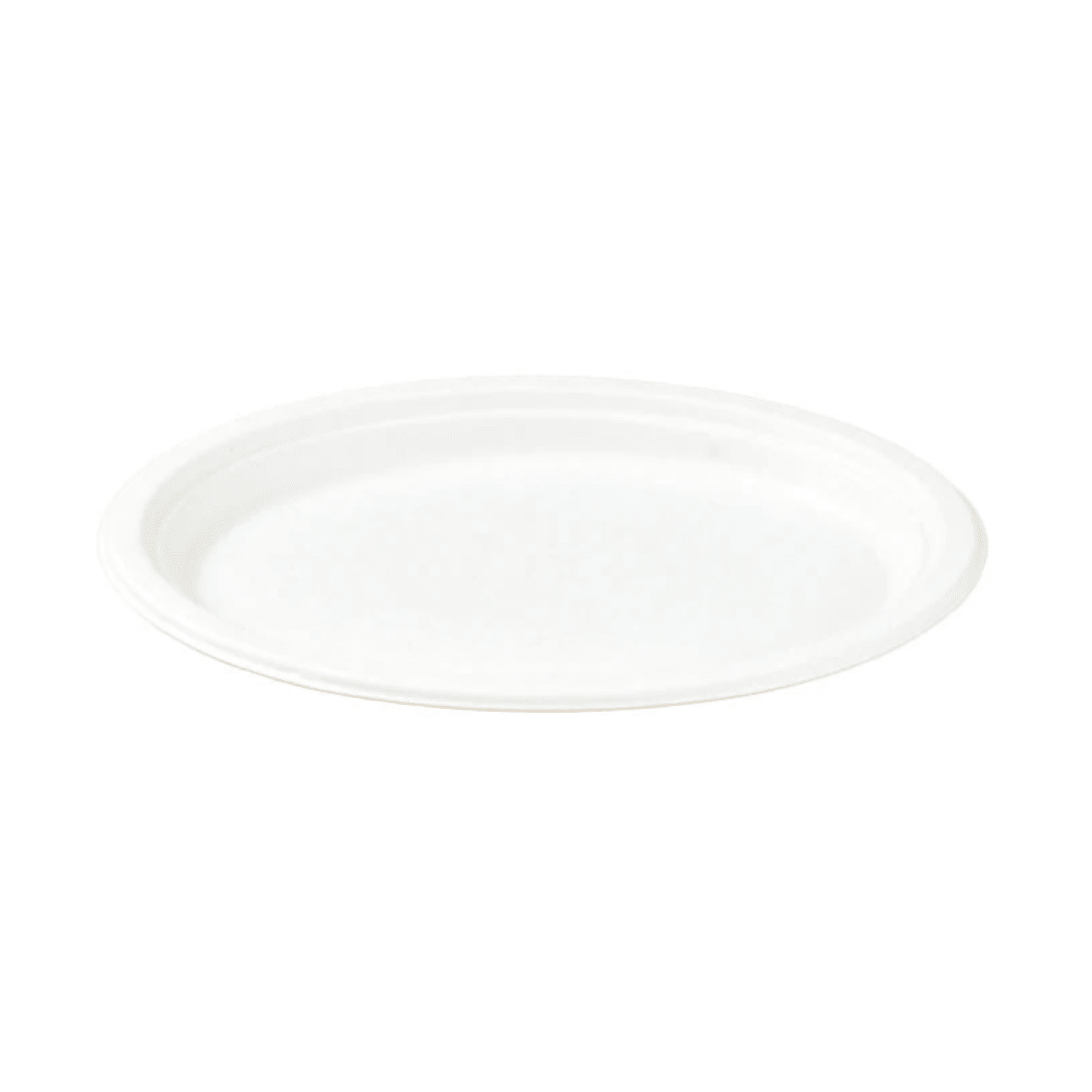 PakMax 10 Inch Oval Disposable Plate 264 x 200 mm PL-O10 Carton of 500 - Commercial Kitchen Appliances
