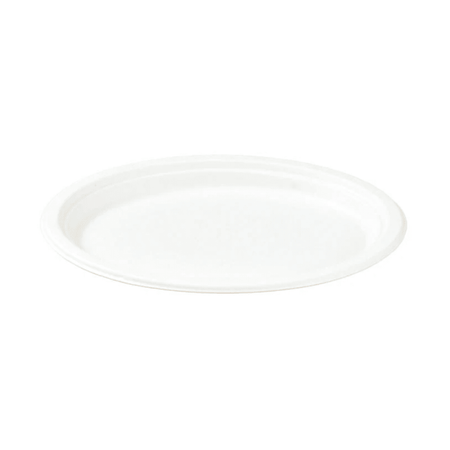 PakMax 10 Inch Oval Disposable Plate 264 x 200 mm PL-O10 Carton of 500 - Commercial Kitchen Appliances