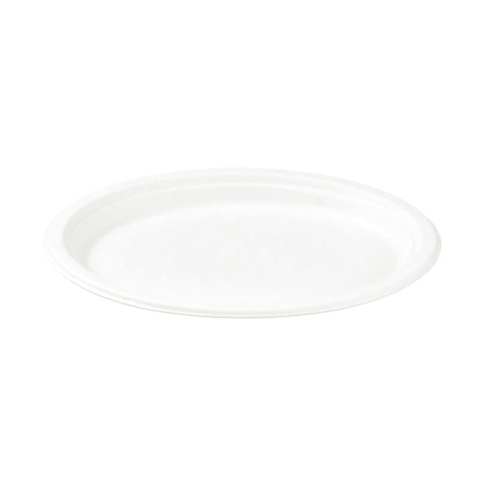 PakMax 10 Inch Oval Disposable Plate 264 x 200 mm PL-O10 Carton of 500 - Commercial Kitchen Appliances