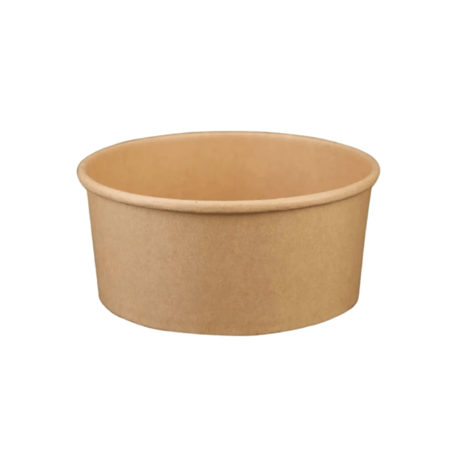 PakMax 1000 ml Kraft Paper Salad Bowl KPSB-75H-1000 Carton of 300 - Commercial Kitchen Appliances