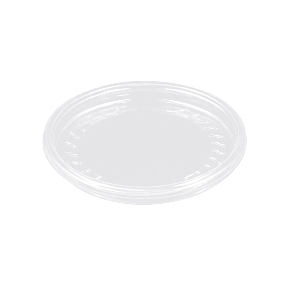 PakMax 117 mm PET Flat Deli Lid FL-117C-PET-LID Carton of 500 - Commercial Kitchen Appliances