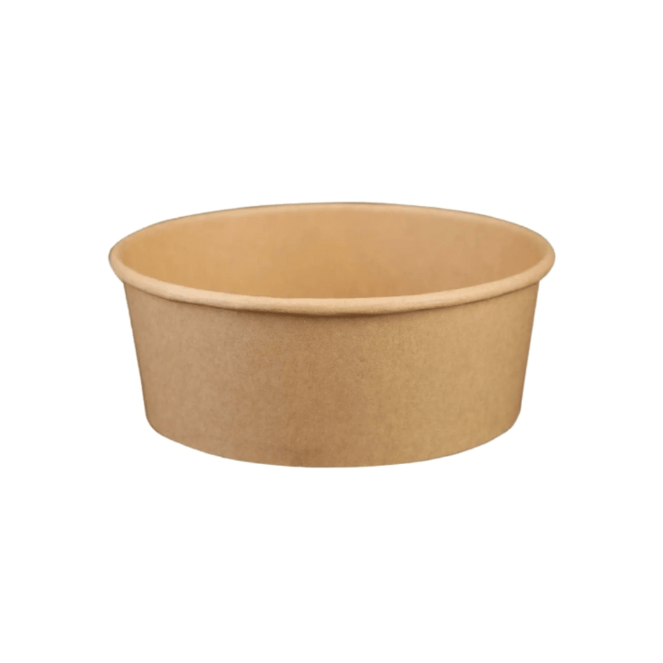 PakMax 1500 ml Kraft Paper Salad Bowl KPSB-65H-1500 Carton of 300 - Commercial Kitchen Appliances