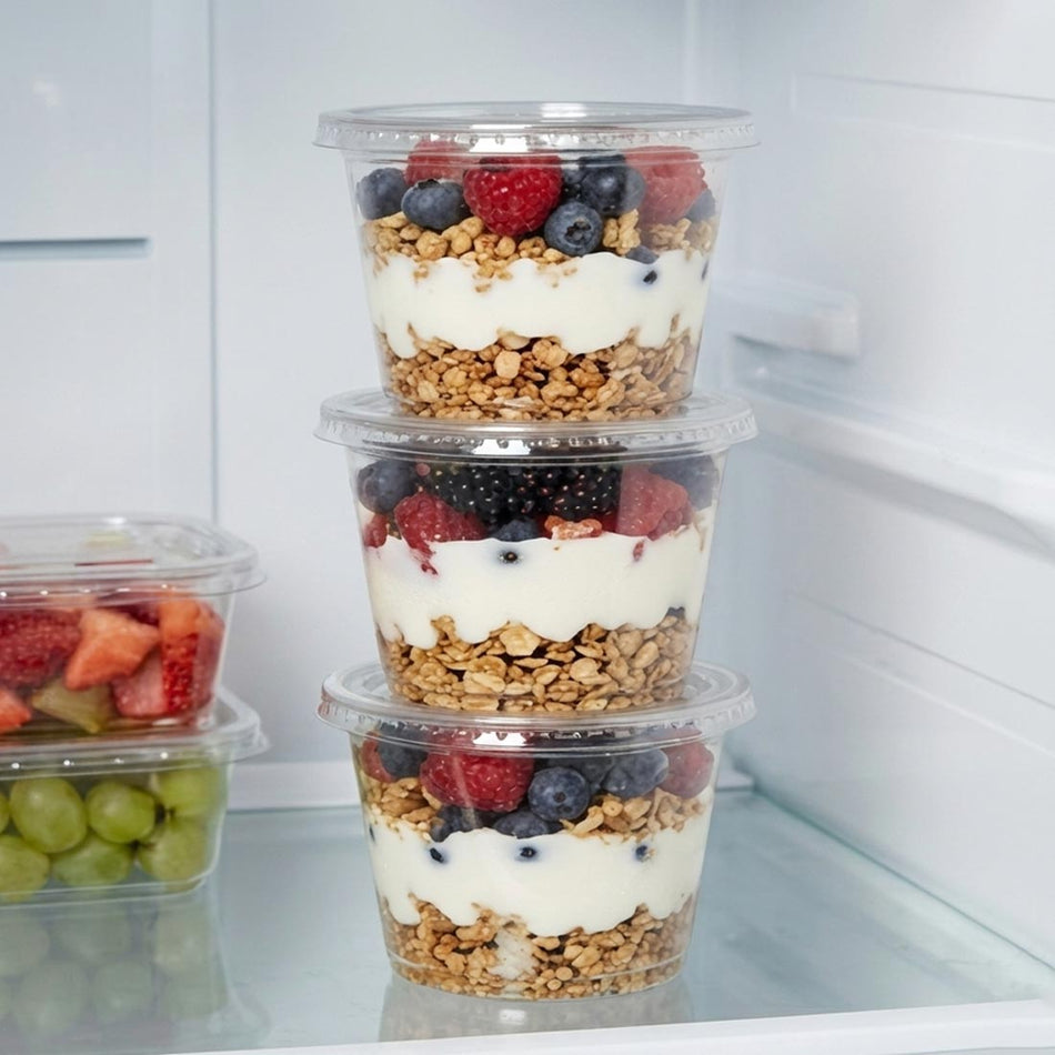 PakMax 16 oz Clear PET Deli Container DELI-117-16C Carton of 500 - Commercial Kitchen Appliances